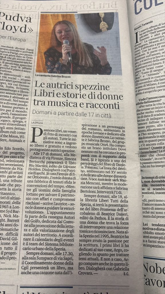 Le autrici spezzine. Libri e storie di donne tra musica e racconti.